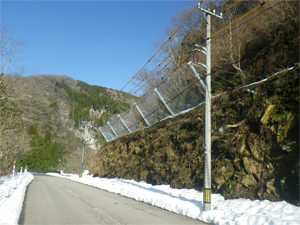 一般県道　我谷今立塔尾線　道路災害防除工事（落石防止柵工その1）